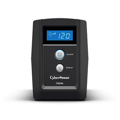 CyberPower UPS de línea interactiva CyberPower Basic OM750ATLCD, 750VA/300W, Torre, 19 Minutos Stand-by, 120 V AC Entrada y Salida