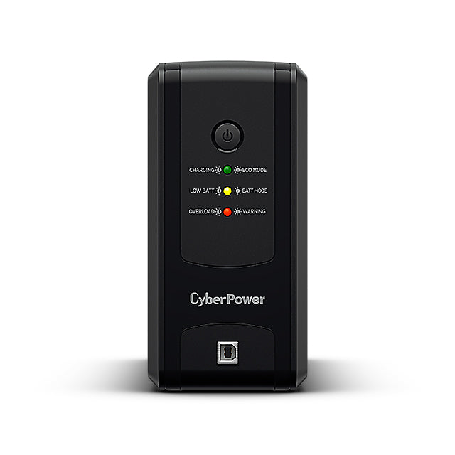 UPS de línea interactiva CyberPower UT750GU, 750VA/375W, Torre, AVR, 6Horas Recharge, 1 Minuto Stand by, 120 V AC Entrada y Salida