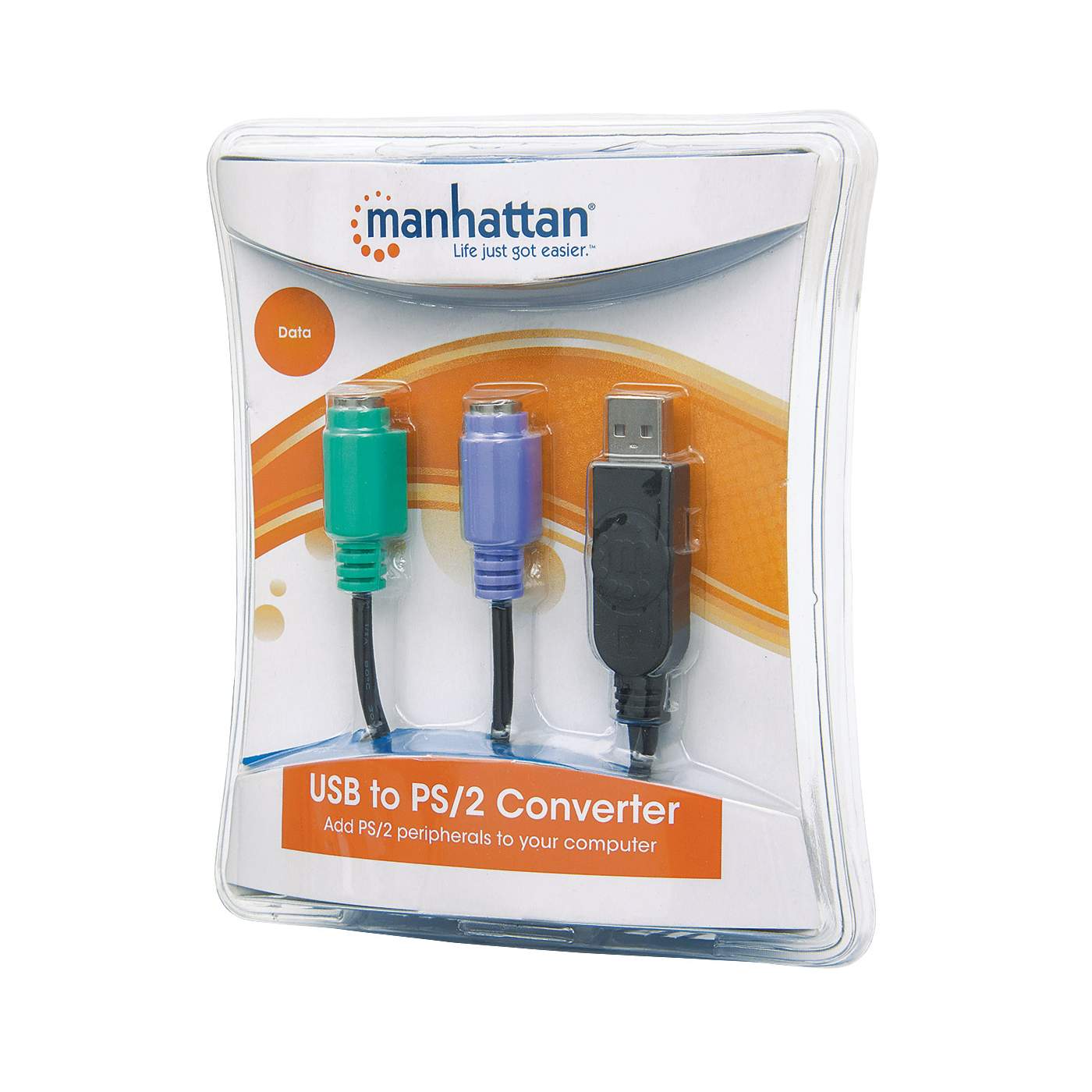 Cable de transferencia de datos MANHATTAN Convertidor USB a PS/2