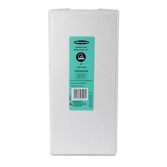 Carpeta panorama herraje D 5" ACCO colorblanca, tamaño carta