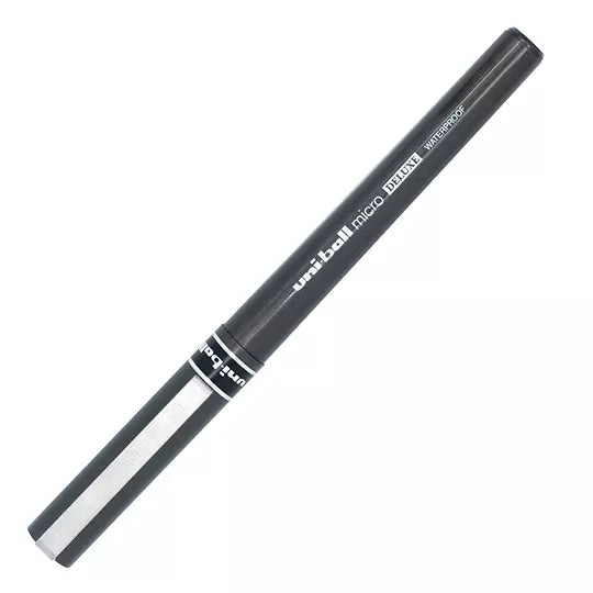 Bolígrafo antifraude ultra fino Uni BallDeluxe 0.5 mm color negro blíster