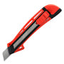 Cutter con alma metálica, grande CORTY 18mm punta flecha color rojo con negro - caja con 25 piezas