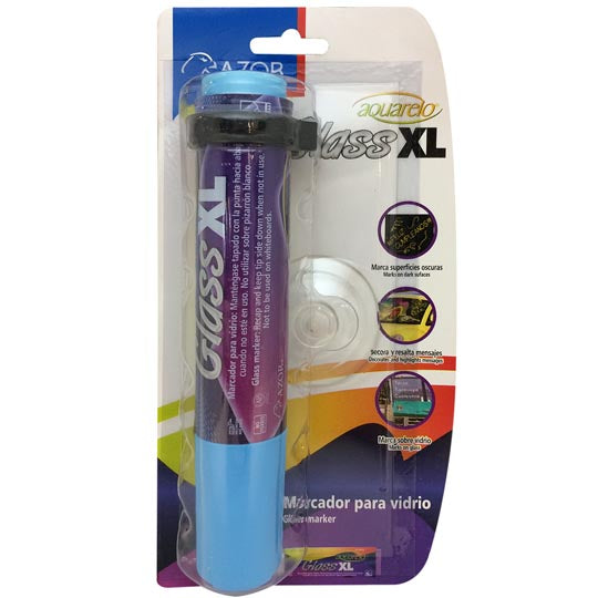 Marcador para vidrio Aquarelo Glass XL AZOR azul