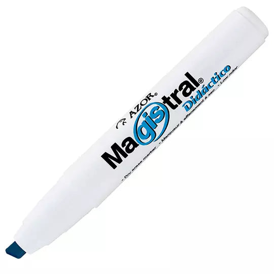 Marcador Magistral Didáctico punta cincel 6 mm color azul blíster con 1 pieza