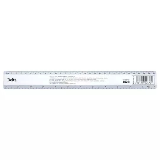 Regla metálica delta 30 cm Barrilito dealuminio
