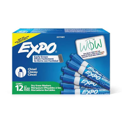 Marcador para pizarron Expo color azul caja con 12 piezas