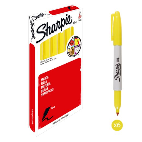 Marcador Singles SHARPIE fino amarillo - 1 pieza