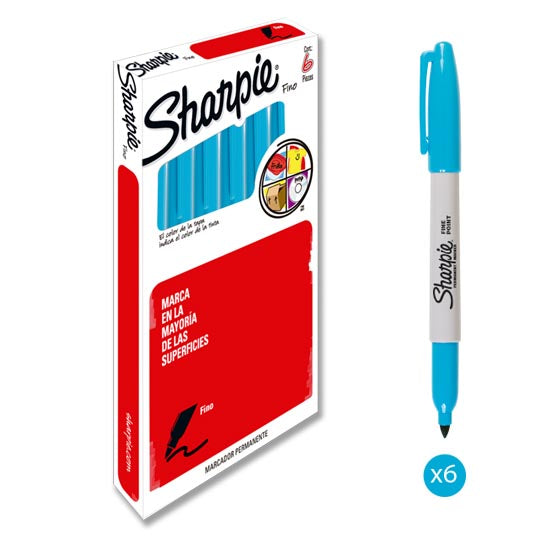 Marcador Singles SHARPIE fino turquesa - 1 pieza