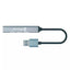 Hub USB V3.0 4 Puertos, Conexión Tipo A,Plata BROBOTIX