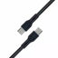 Cable Carga Rápida USB V3.0 Tipo C A USB Tipo C Negro 1 Metro BROBOTIX
