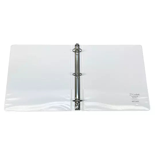 Carpeta panorámica económica Cardinal carta blanca herraje de 1 1/2 pulgadas "O"