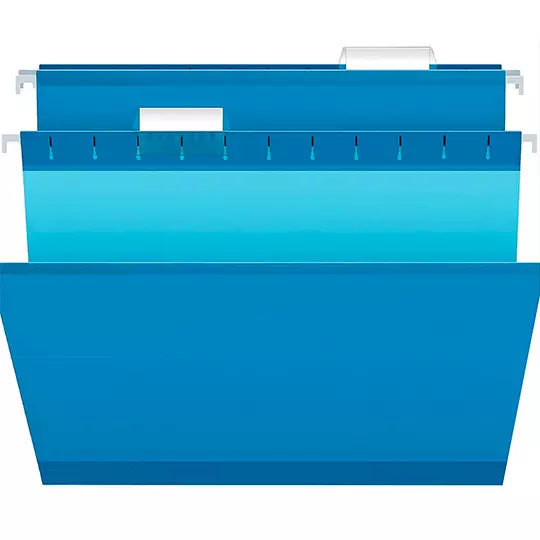 Folder colgante Pendaflex carta color azul claro caja con 25 pzas