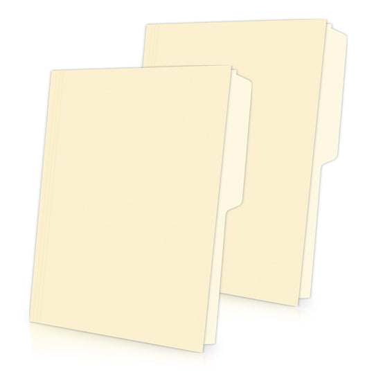 Folder manila 1/2 ceja OXFORD broche de 8cm color crema tamaño carta