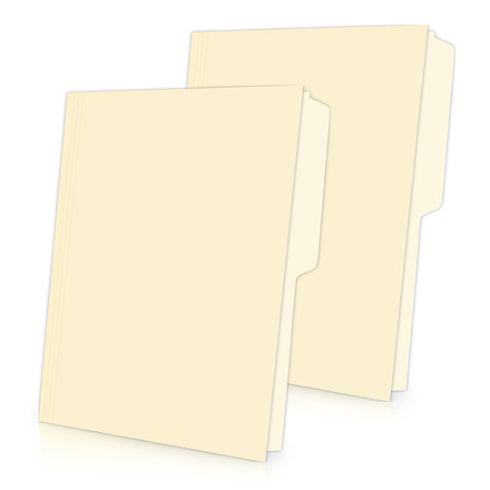 Folder manila  1/2 ceja OXFORD broche de 8cm color crema tamaño carta