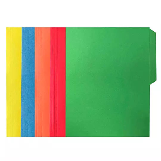 Folder de color Oxford carta colores surtidos ceja 1/2 caja con 25 pzas