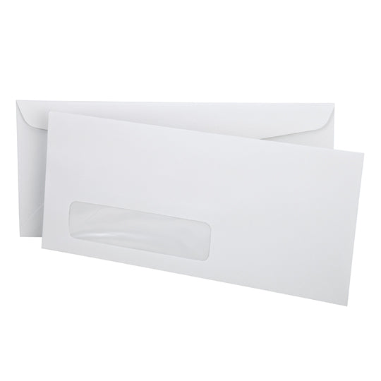 Sobre con ventana AMPAD cierre engomado color blanco no.10 tamaño carta