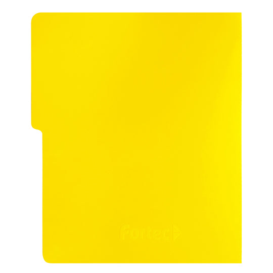 Carpeta tipo folder FORTEC pressboard con broche color amarillo tamaño carta