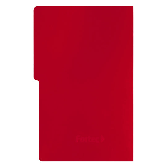 Carpeta tipo folder FORTEC pressboard con broche color rojo tamaño oficio