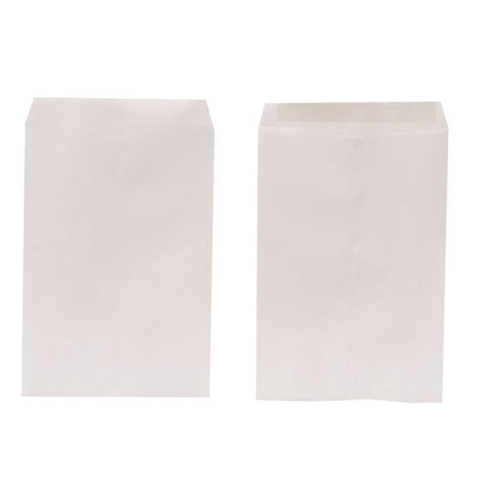 Sobre tipo bolsa FORTEC solapa engomada color blanco tamaño oficio c/50 sobres