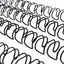 Arillo metálico twin loop, color negro, de 1/4 pulgadas, caja con 100 piezas
