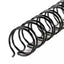 Arillo de Metal Twin Loop Negro 3/8 , Capacidad de 61-75 hojas