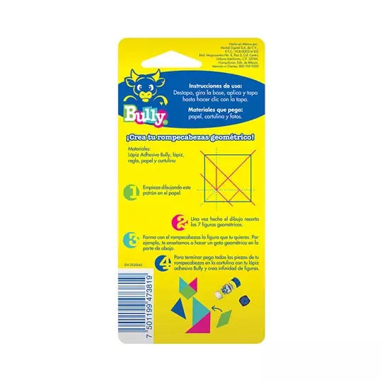 Lápiz adhesivo Bully en barra de 22 grsblister 1 pieza