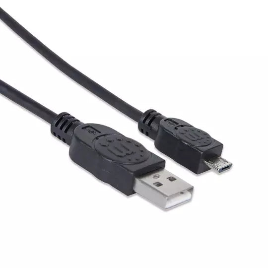 Cable Manhattan USB a-micro b v2.0 1.8m negro