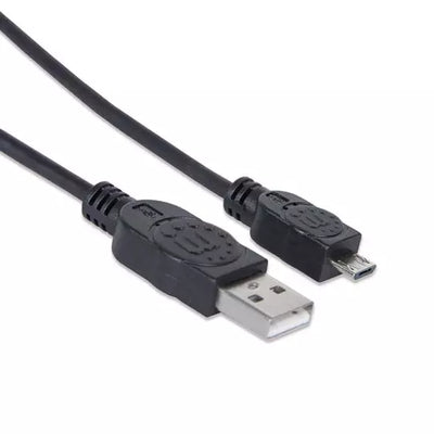 Cable Manhattan USB a-micro b v2.0 1.8m negro