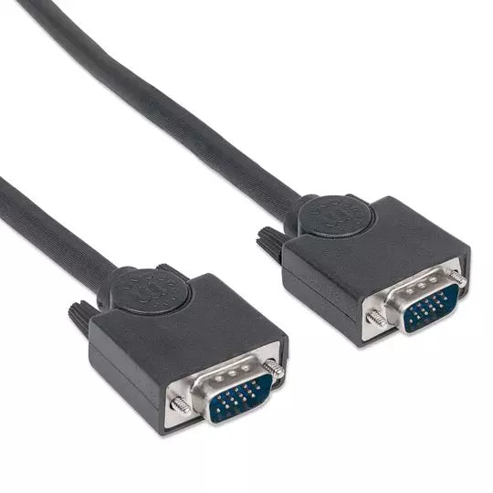 Cable Manhattan monitor sVGA, 8mm, HD15, m-m 1.8m