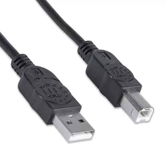 Cable Manhattan USB a-b v2.0, 3.0m, color negro