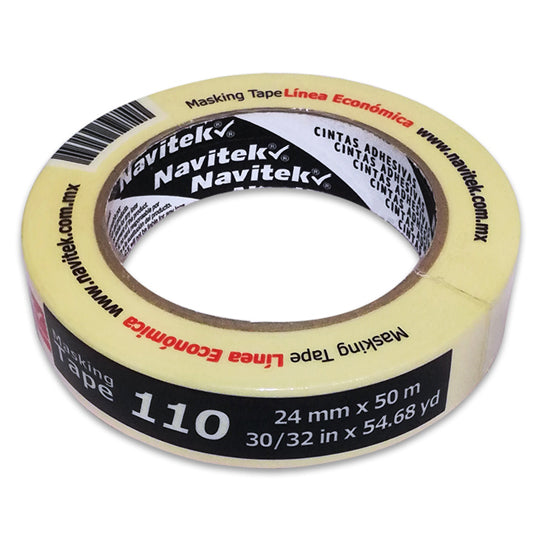 Cinta Masking Tape Navitek Color Natural de 24mm x 50m - 1 Pieza