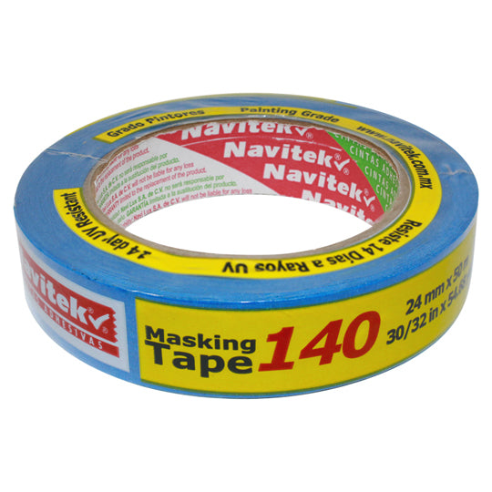 Cinta Masking Tape Navitek Color Azul de 24mm x 50m - 1 Pieza