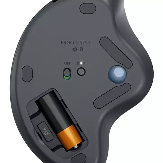 Mouse Ergonómico Logitech M575 S Trackball RF Inalámbrico/Bluetooth Negro