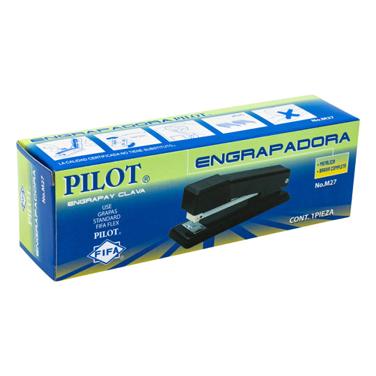 Engrapadora de Escritorio Pilot de Tira Completa, Negro - 1 Pieza