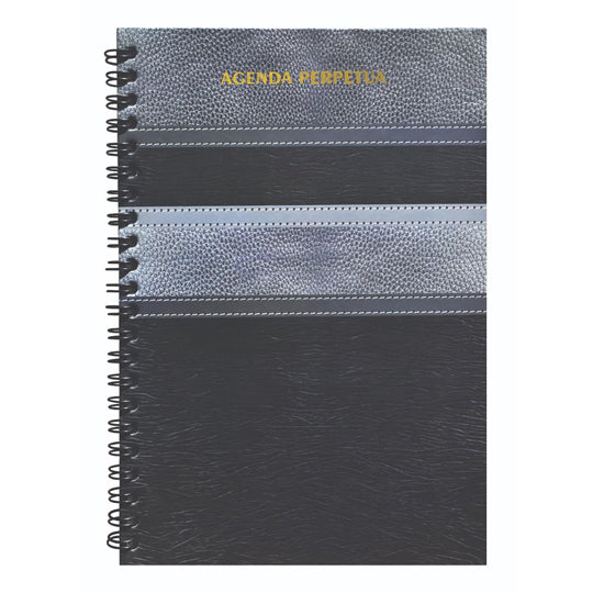 Agenda perpetua Pinos Altos color negro pasta dura