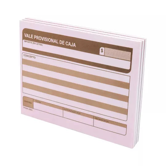 Vale provisional de caja Pinos Altos blíster con 3 blocks
