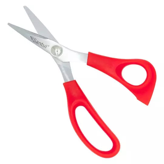 Tijeras santul de 15 CM (6 pulgadas) color rojo.
