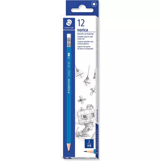Lápiz de grafito Staedtler hexagonal Norica HB #2 caja con 12 piezas