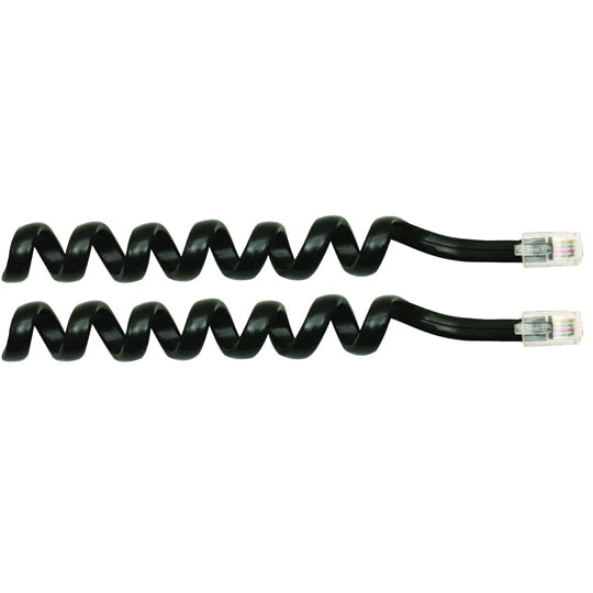 Cable espiral telefónico STEREN negro 10 piezas