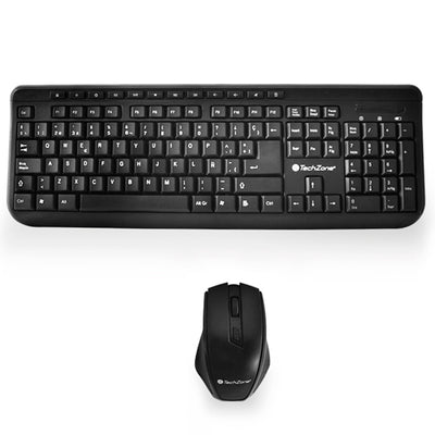 Kit teclado y mouse numérico TZ16COMB01-INA TechZone, Inalámbrico (Multilenguaje)