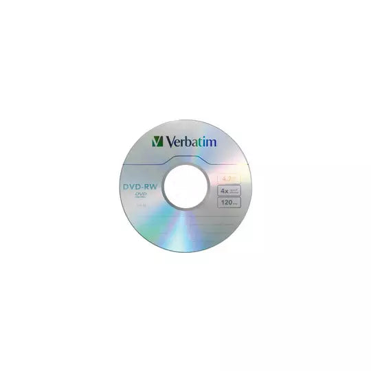 DVD-RW Verbatim 95179 | 4.7 GB | 4x | Regrabable hasta 1,000 veces | Caja de 30 Piezas | Para Backup, Archivo y Distribución | SKU 95179