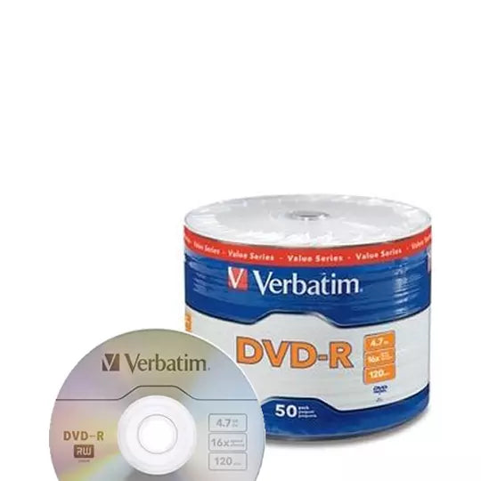 Disco Verbatim DVD-R 16x 4.7GB torre con50 pzas