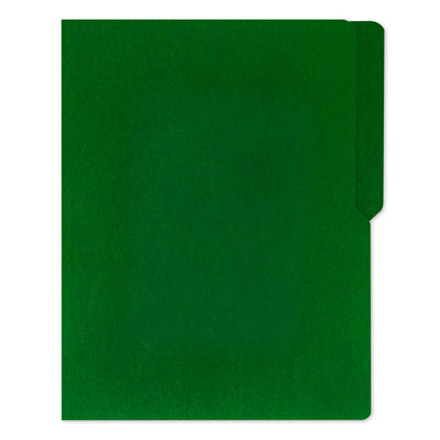 Folder APSA suaje lateral y superior para broche color verde intenso  tamaño carta - paquete con 100 piezas