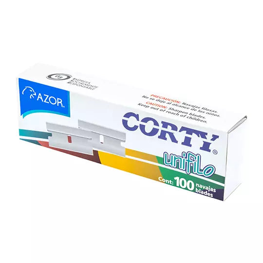 Navaja unifilo Corty 3110 caja con 100 navajas