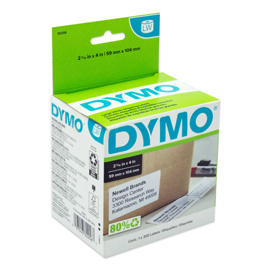 Etiqueta de Papel DYMO lw450 Rollo con 300 Etiquetas de 59mm x 102mm - 1 Pieza