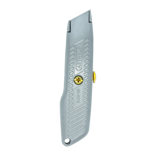 Cutter alma metálica retráctil 5-7/8"  STANLEY mango retráctil color gris - 1 pieza