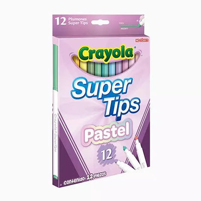 Marcadores Crayola lavables Super Tip Pastel 12 colores
