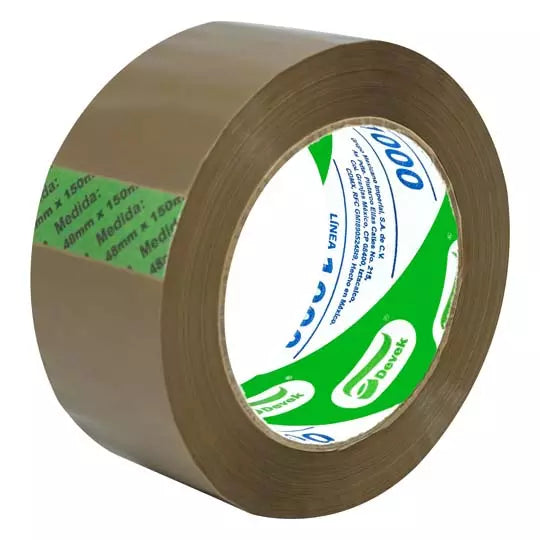 Cinta de empaque canela Devek 48 mm x 150 m, canela 6 pz