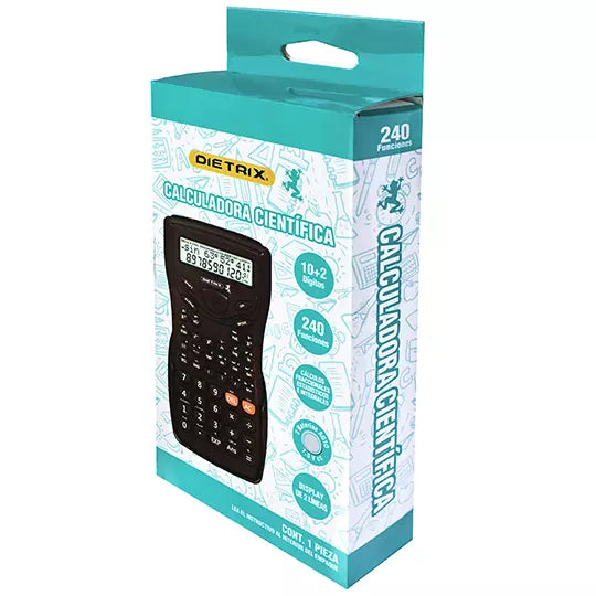Calculadora científica DIETRIX de 240 funciones 1 pza