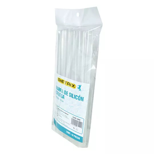 Barras de silicón grueso DIETRIX 11.3mmx18cm con bolsa de 10 pzas